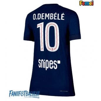 Paris Saint-Germain Ousmane Dembele #10 Tricou Fotbal Replică 2025-26 Femei Acasa